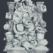 マリオVSクッパ−海外のクールなTシャツはキノコ王国での着用禁止