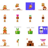 初代『スーパーマリオ』8bitな動くサウンド付きLINEスタンプ配信開始、おなじみの曲・効果音が勢揃い！