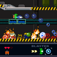 『洞窟物語』を手掛けた「開発室Pixel」の2D ACT『ケロブラスター』がPS4に登場、4月11日配信