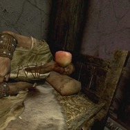 【吉田輝和のVR絵日記】『The Elder Scrolls V: Skyrim VR』で寝てるおっさんに壺乗せてみた