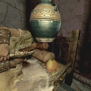 【吉田輝和のVR絵日記】『The Elder Scrolls V: Skyrim VR』で寝てるおっさんに壺乗せてみた