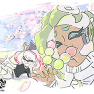 『スプラトゥーン2』「どっちを選ぶ？ 花 vs 団子」のイメージイラストを公開！