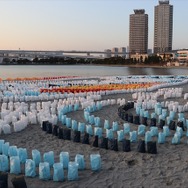 『FGO』水幕電子描画を披露！水上を彩る雅なサーヴァント、北斎が海を駆ける！