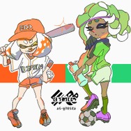 『スプラトゥーン2』北米フェス「野球VSサッカー」のイラストが公開―ユニフォーム姿のテンタクルズ可愛い!
