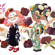 『スプラトゥーン2』“ヒメ”と“イイダ”がキュートな和装を披露！「つぶあん vs こしあん」のフェスイラストを公開