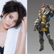 山崎紘菜＆「ハンドラー」イメージ写真（ゲーム「モンスターハンター：ワールド」）（C）CAPCOM CO., LTD. 2018 ALL RIGHTS RESERVED.