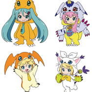 「初音ミク×デジモン」コラボイラスト 東映アニメーション（C）本郷あきよし・東映アニメーション（C）Crypton Future Media, INC.