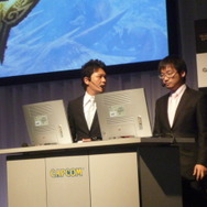 カプコン『モンスターハンター3(トライ)』完成披露発表会を開催 ― 岩田社長も駆けつける