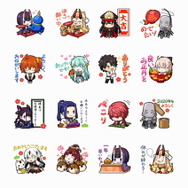 『FGO』お正月LINEスタンプ第2弾発売！日本ゆかりのサーヴァント達が年末年始を彩る