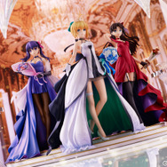 『Fate』15周年記念フィギュア「セイバー」「遠坂凛」「間桐桜」予約受付スタート!武内崇氏デザインのドレスを纏った気品ある姿に