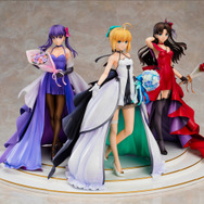 『Fate』15周年記念フィギュア「セイバー」「遠坂凛」「間桐桜」予約受付スタート!武内崇氏デザインのドレスを纏った気品ある姿に