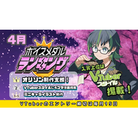 CrossVision、V-tampにおける4月度「ボイスメダル」販売数トップ5のVTuberランキングを発表